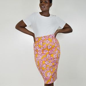 NWT Neoprene floral pencil skirt 18